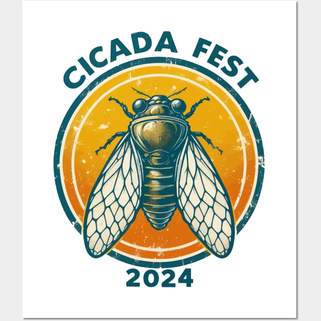 Entomology Cicada Lover Cicada Fest 2024 Wall Art by TomFrontierArt